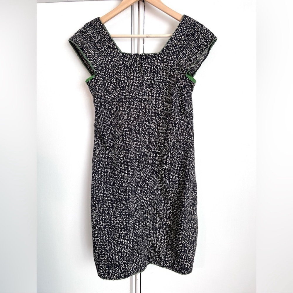 Anthropologie Moulinette Soeurs Cotton Shift Dress Black, Cream & Green Size 2 - Picture 7 of 16